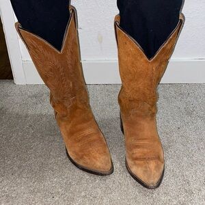 Texas Cowboy Boots Rust Suede Boots